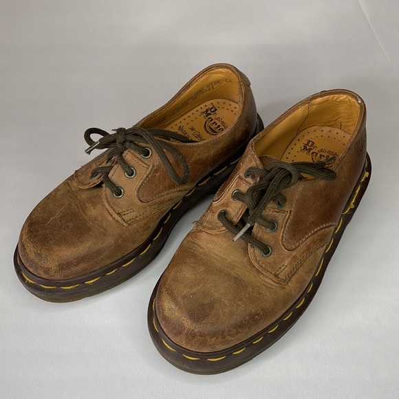 Dr. Martens MIE Unisex Kids Sz 12 (13) Brown Oiled Leather Classic Oxford - Picture 2 of 10